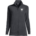 Lands' End Women's UW School of Music Thermacheck Fleece Full Zip Charcoal thumbnail