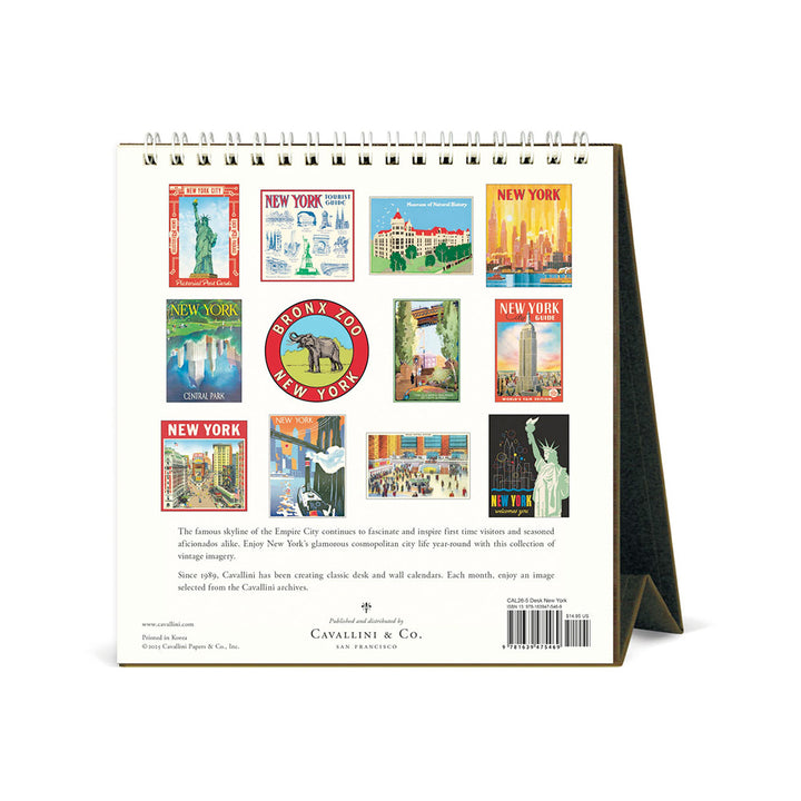 Cavallini New York 2026 Desk Calendar