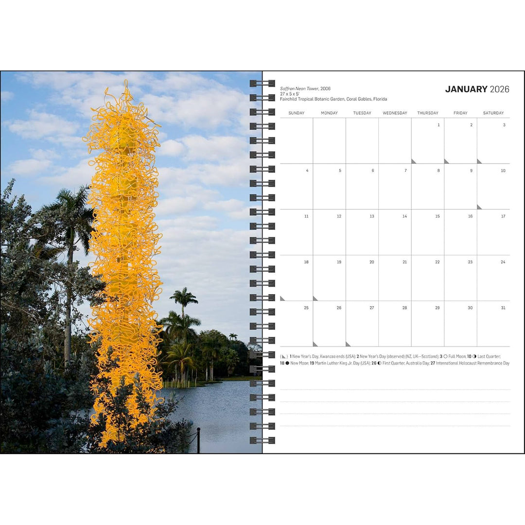 Chihuly 12-Month 2026 Weekly/Monthly Planner Calendar