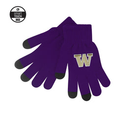 Photo of Logofit Unisex W iText Smart Touch Knit Gloves#color_purple.
