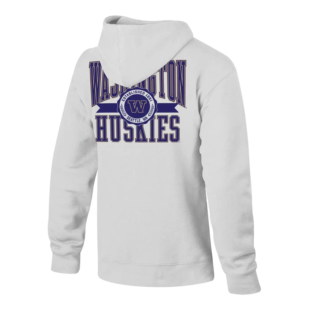 GFS Unisex Washington Huskies Scallop Seal Back Print Big Cotton Hoodie