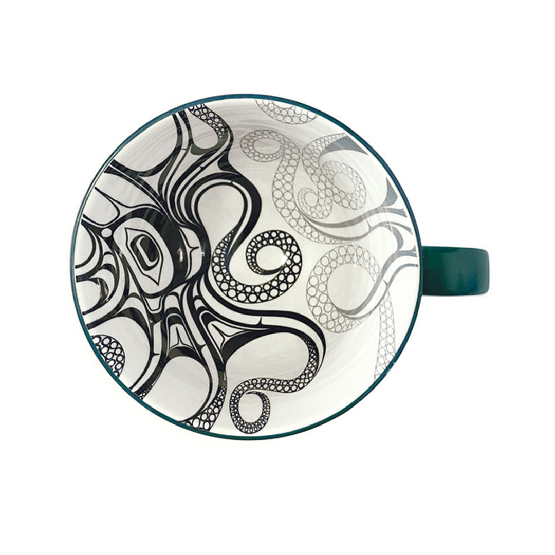 Native Northwest Octopus Porcelain Art Mug