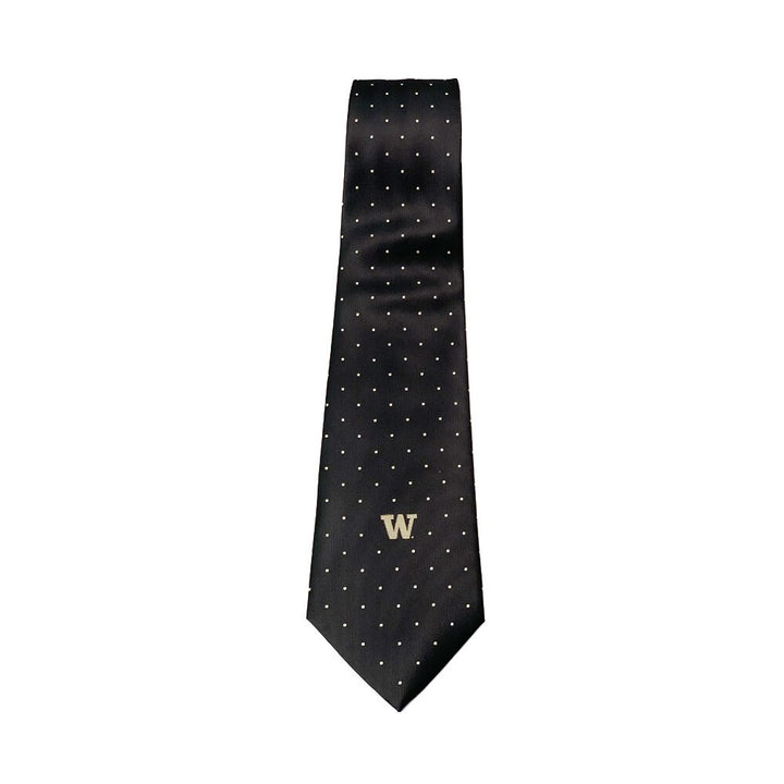 Jardine Collection Men's Black and Gold Dots W Woven Poly Tie
