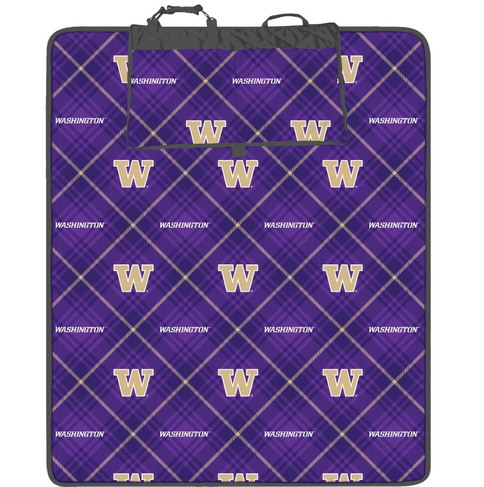 Northwest Purple Gray W WA Zip-Up Outdoor Picnic Blanket 60" x 70"