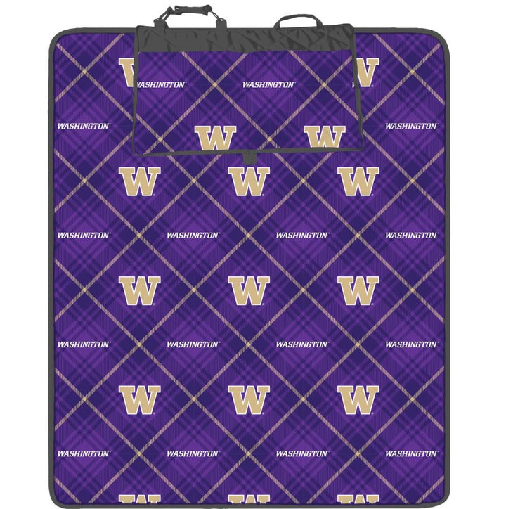 Northwest Purple Gray W WA Zip-Up Outdoor Picnic Blanket 60" x 70"