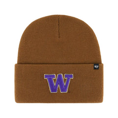 Photo of Carhartt x 47 Brand Brown Washington Huskies Cuff Knit Beanie.
