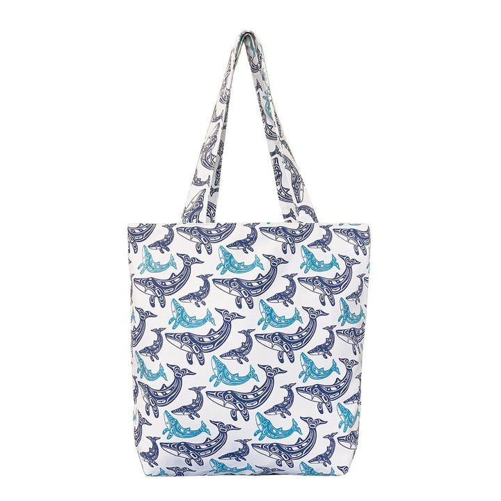 Native Northwest Humpback Whale Everyday Canvas Tote