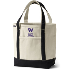 Lands' End Natural Canvas UW Bothell Nursing & Health Studies Open Top Tote Bag Hover