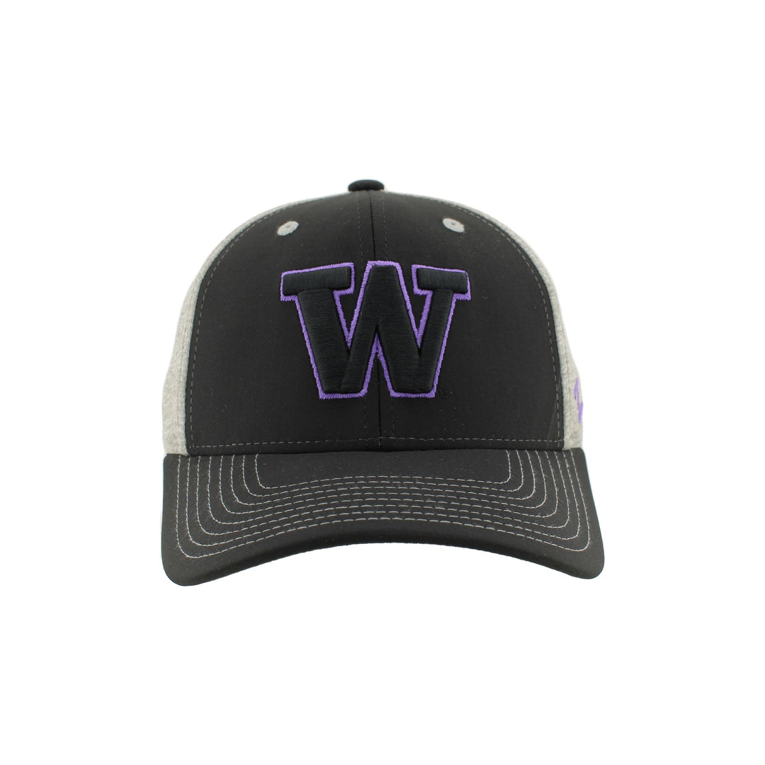 Zephyr Black Gray Element W Logo Hypercool Stretch Fit Hat