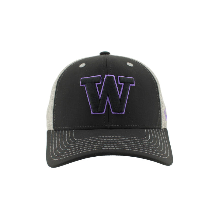Zephyr Black Gray Element W Logo Hypercool Stretch Fit Hat