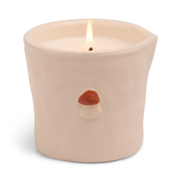 Paddywax Bistro Wild Mushroom White Ceramic Candle 8oz