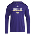 adidas Men's Washington Huskies Icon D4T Hooded Long Sleeve Tee thumbnail