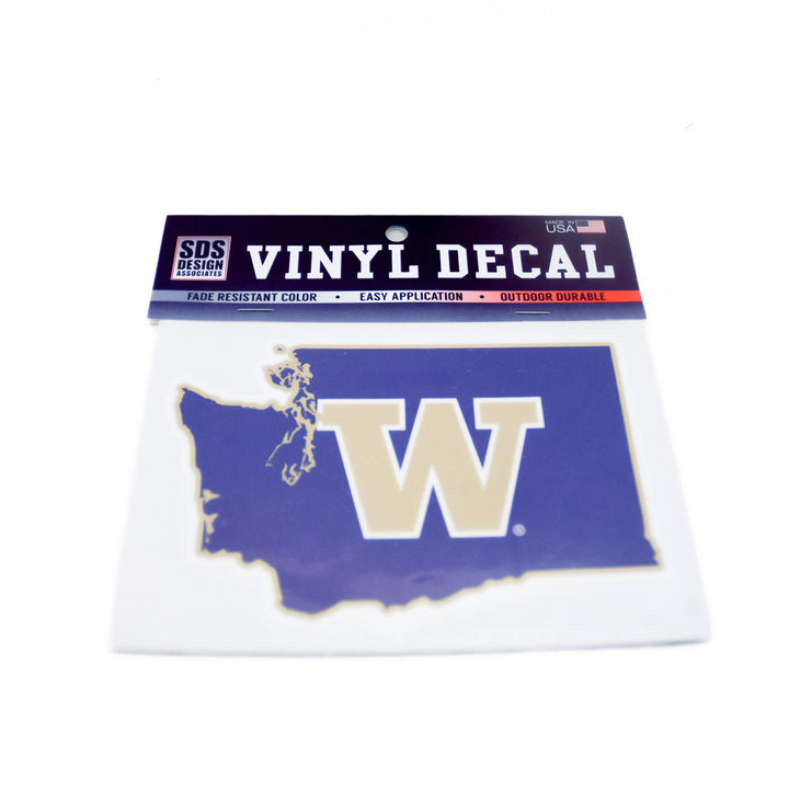 SDS Purple Gold W State Vinyl Decal 6"