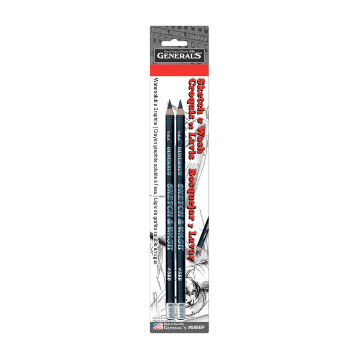 General's Sketch & Wash Graphite Pencils 2 pack