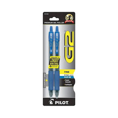 Photo of Pilot G2-7 Fine Point .7mm Retractable Gel Pen 2 Pack Blue.