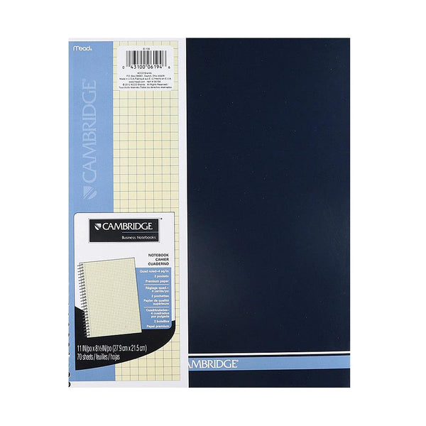 Mead Cambridge 45755 - Cuaderno De Espiral Doble (70 Hojas, 12 Unidades