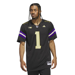 adidas Men's Black Alternate Washington Huskies Football Jersey