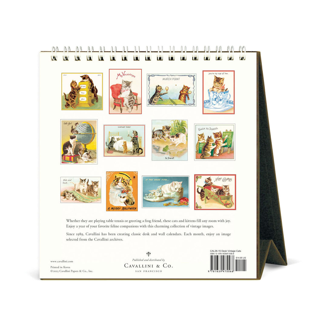 Cavallini Cats 2026 Desk Calendar