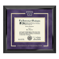 CH Purple Suede Gold W U of W Spirit Eclipse Diploma Frame Hover