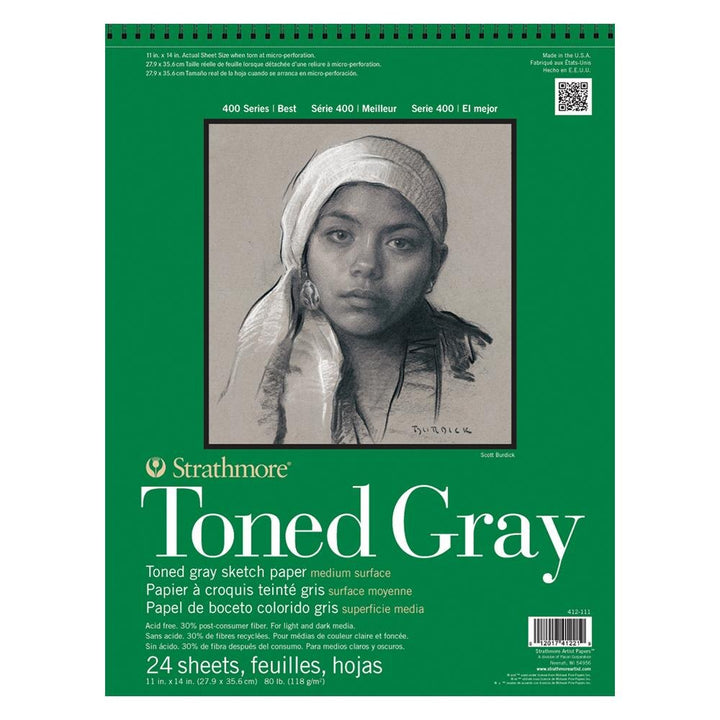 Strathmore 400 Series Toned Gray Sketch Spiral Pad