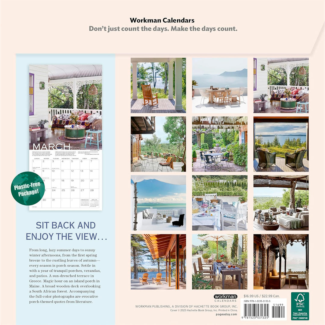 Out on the Porch Wall Calendar 2026