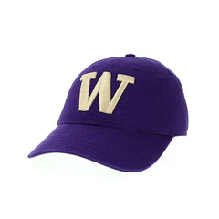 Photo of Legacy Kids' Purple W Relaxed Twill Adjustable Hat.