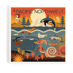 Photo of Lantern Press Seattle Marine Animals Geometric Coaster.