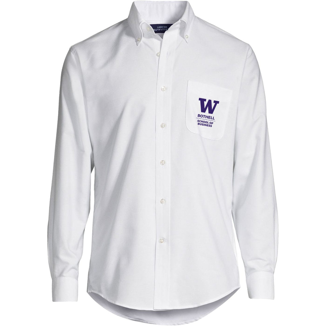Lands' End Men's UW Bothell School of Business Long Sleeve Button Down Oxford Shirt