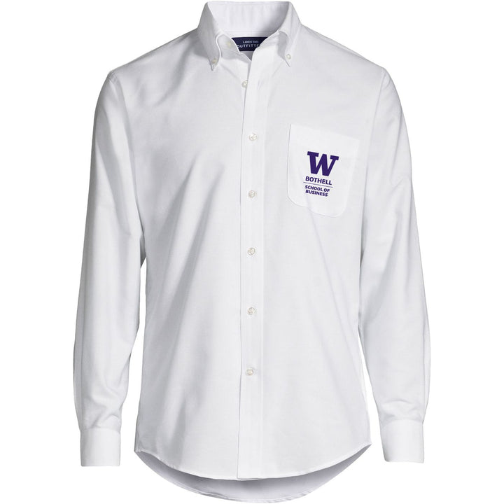 Lands' End Men's UW Bothell School of Business Long Sleeve Button Down Oxford Shirt