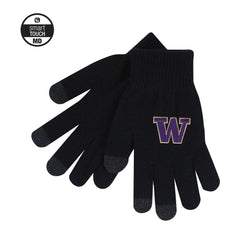 Logofit Unisex W iText Smart Touch Knit Gloves#color_black Hover