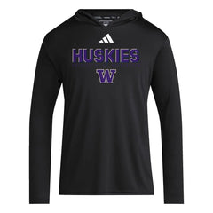 adidas Men's FW25 Huskies W D4T Hooded Long Sleeve Tee