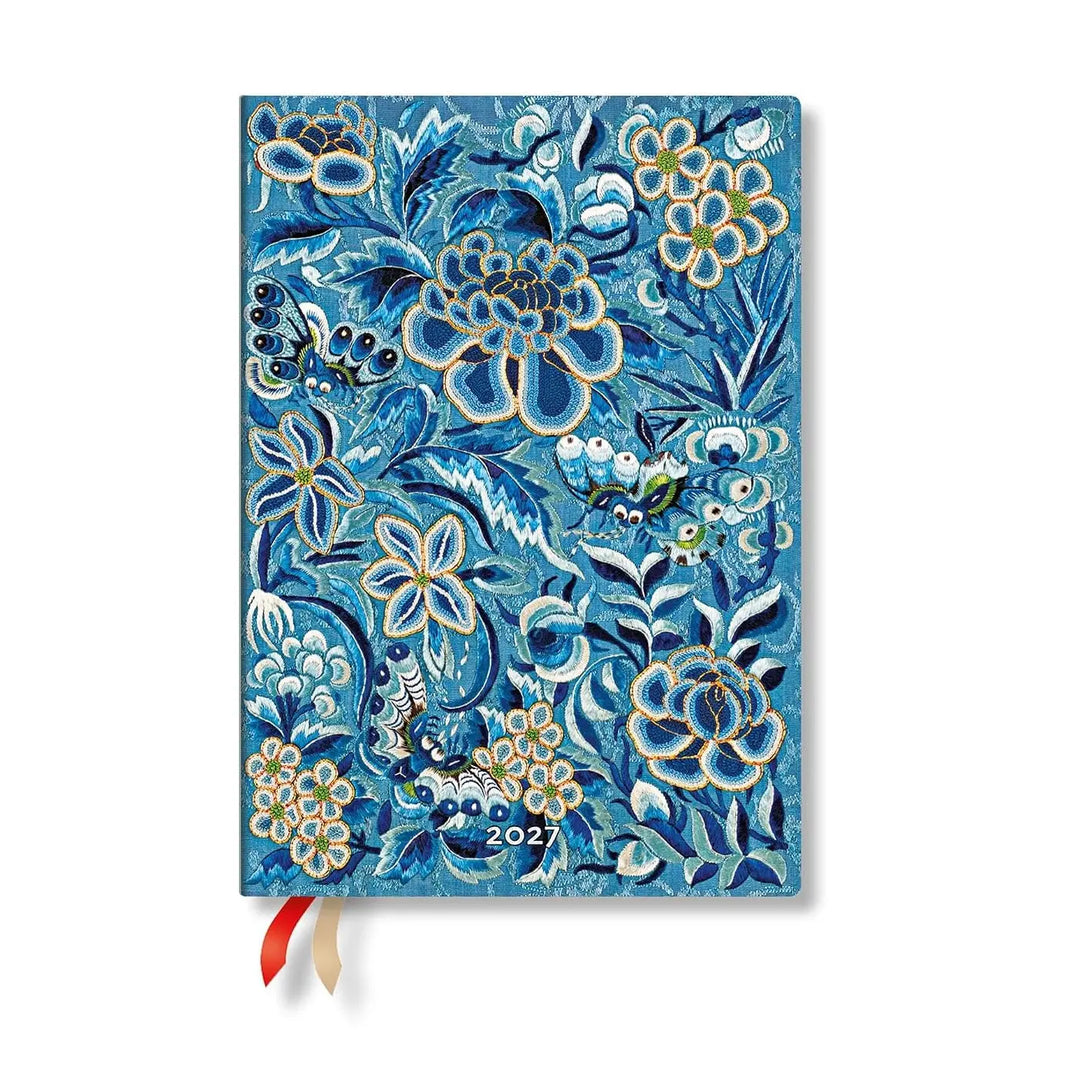 2027 Blue Willow Midi Vertical Softcover 12-Month Weekly Planner