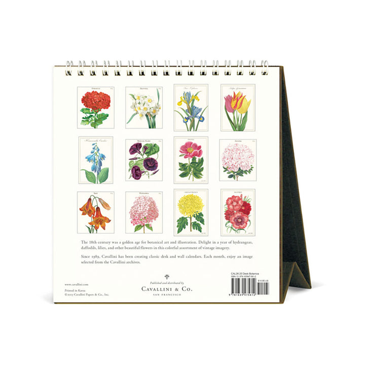 Cavallini Botanica 2026 Desk Calendar