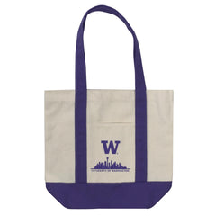 Neil Natural Purple Strap Skyline W Mini Canvas Tote