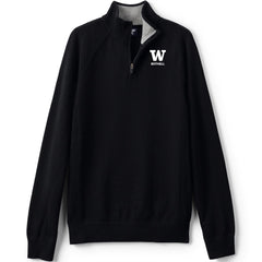 Lands' End Unisex UW Bothell Cotton Modal Quarter Zip Sweater