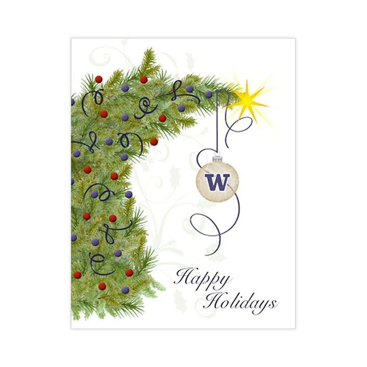 SayangNari W Happy Holidays Tree Football Ornament Card