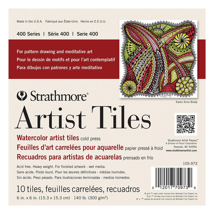 Strathmore Cold Press Watercolor Artist Tiles 10 Packs