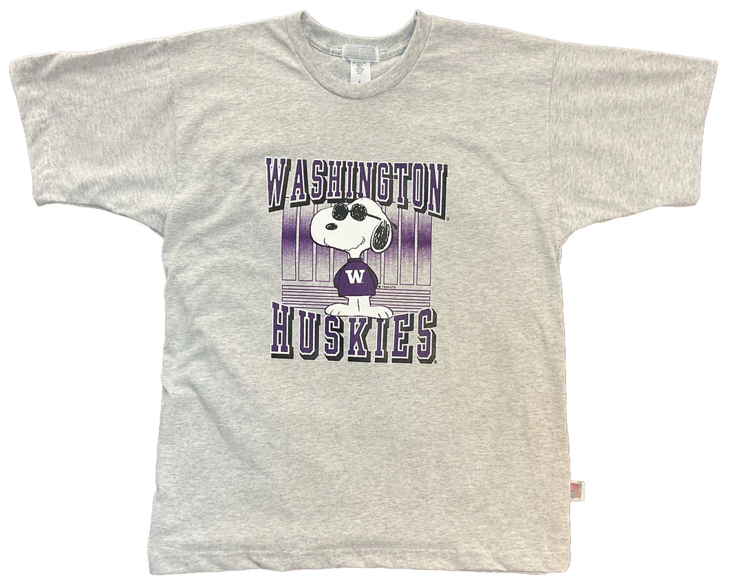 Third Street Unisex Washington Huskies Snoopy Vintage Tee