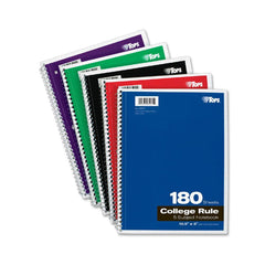 Oxford Assorted 5 Subject Spiral Notebook 180ct