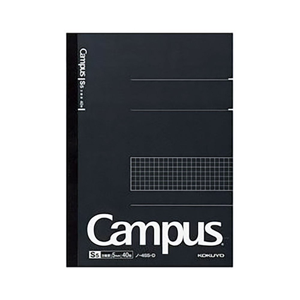 Kokuyo Black Campus 5mm Grid Tape Bound Notebook 40ct