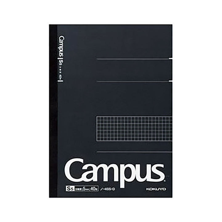Kokuyo Black Campus 5mm Grid Tape Bound Notebook 40ct