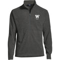 Lands' End Men's UW School of Music Thermacheck Fleece Quarter Zip Charcoal thumbnail