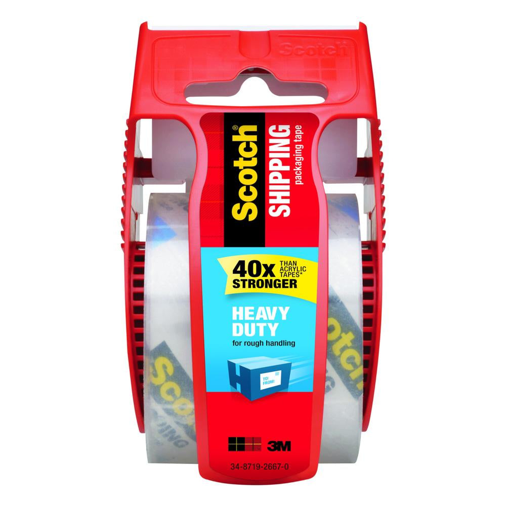 Scotch Heavy Duty Dispenser 2"x800" Shipping Packaging Tape