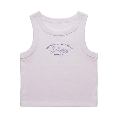 USCAPE Women's UW Seattle Skyline Embroidered Ribbed Tank