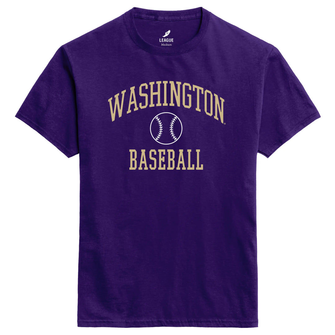 League Unisex Washington Huskies Baseball EZ Tee
