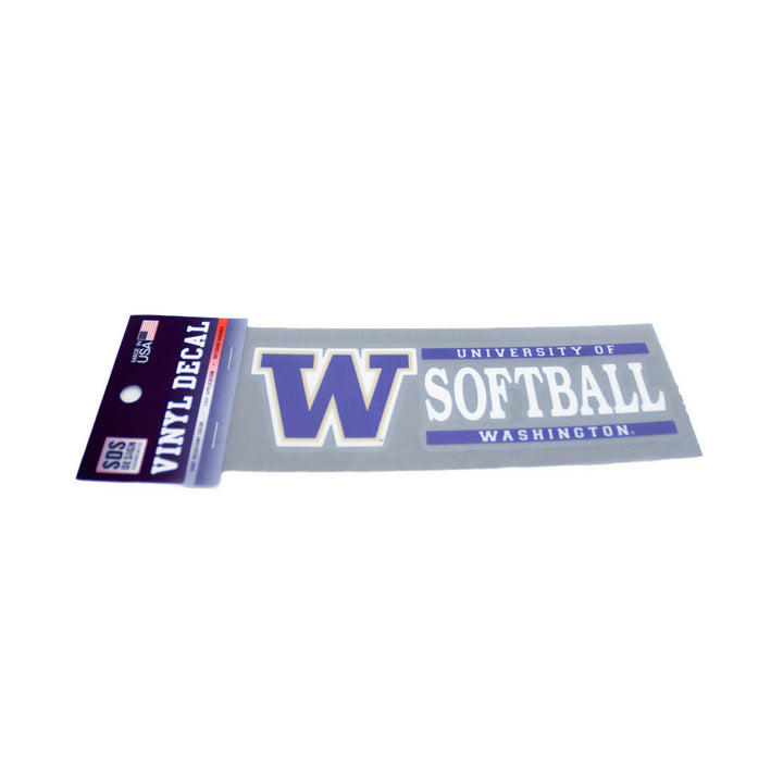 SDS W U of W Softball Vinyl Decal 6" x 2"