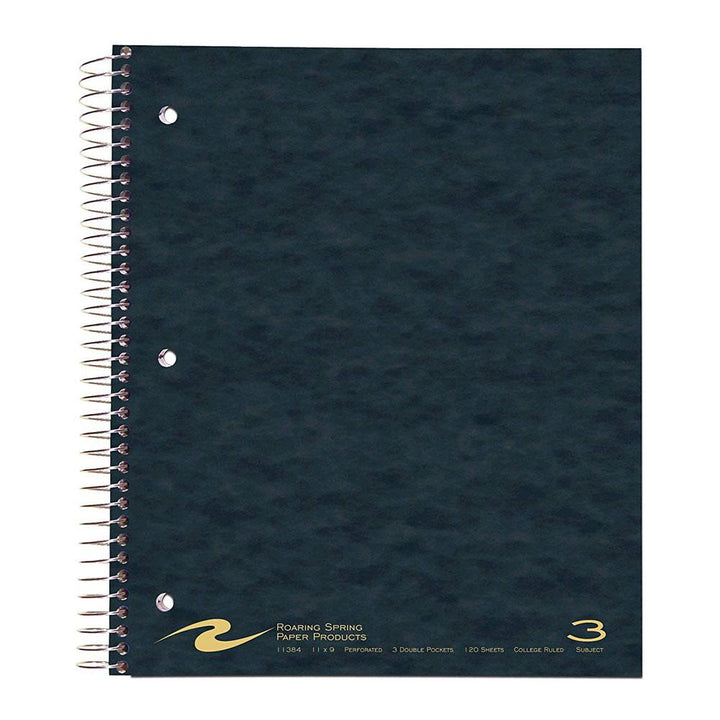 Roaring Spring 3 Subject College Ruled Spiral Bound Notebook 240ct