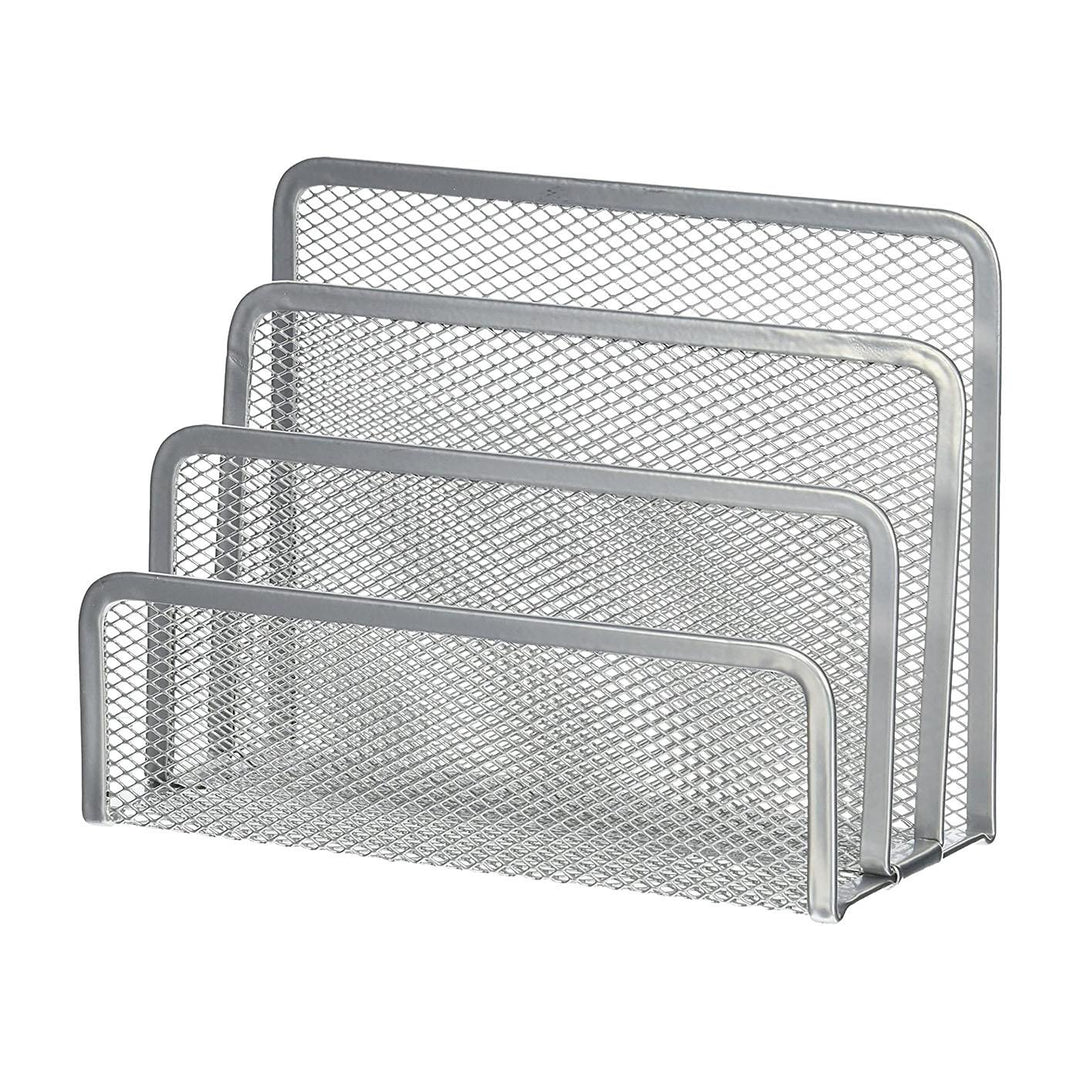 Design Ideas Silver Mesh Letter Holder