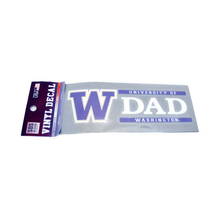 SDS W U of W Dad Vinyl Decal 6" x 2"