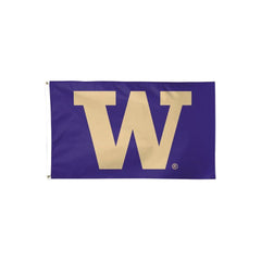 Photo of Wincraft Purple Gold W Logo Deluxe Flag 3x5.